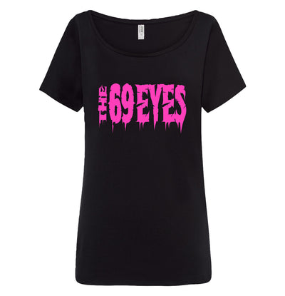 The 69 Eyes, Pink Logo, Women's T-Shirt