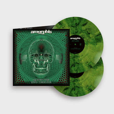 Amorphis, Queen of Time (Live At Tavastia 2021), Green Marbled 2LP Vinyl