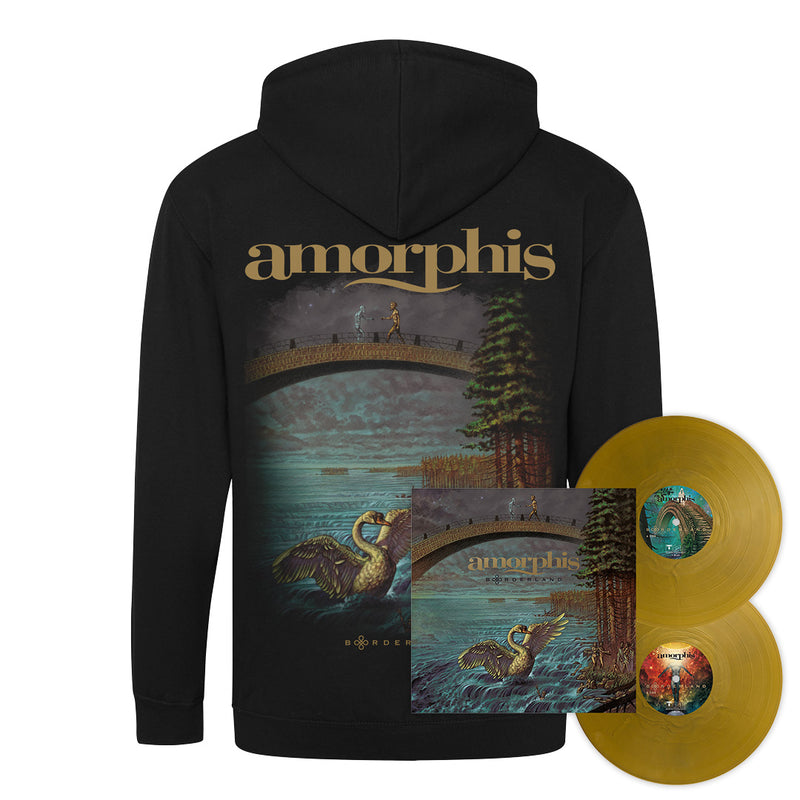 Amorphis, Borderland, Bones Gold 2LP Vinyl + Zip Hoodie, Bundle