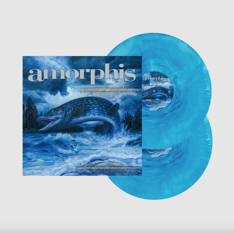 Amorphis, Magic & Mayhem - Tales From The Early Years, Ltd Blue With White Cloudy Splatter 2LP Vinyl