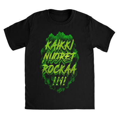 Apulanta, Kaikki Nuoret Rockaa Green Print, T-Shirt
