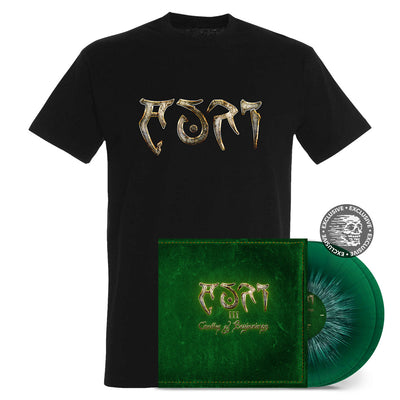 Auri, III - Candles & Beginnings, Green/White/Dark Green Splatter 2LP Vinyl + Logo T-Shirt, Bundle