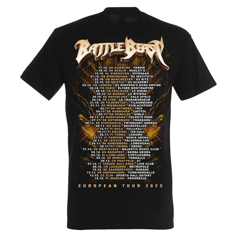 Battle Beast, Steelbound Europe Tour 2025, T-Shirt – Backstage