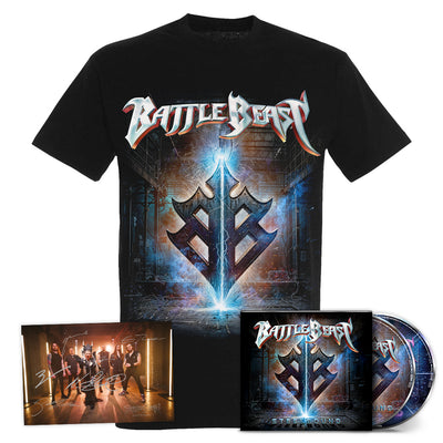 Battle Beast, Steelbound, Album Cover T-Shirt + Ltd Digipak 2CD + Signed Card, Bundle