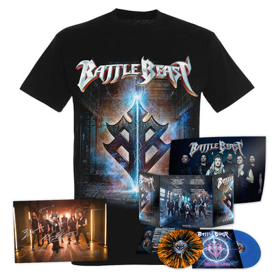 Battle Beast, Steelbound, Exclusive Shirt + 2LP Vinyl + Poster + Signed Card, Bundle