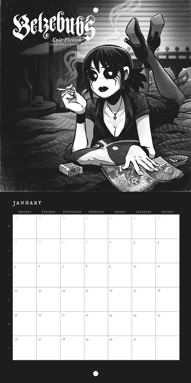 Belzebubs, Kvlt Fiction – 2026 Wall Calendar, Small