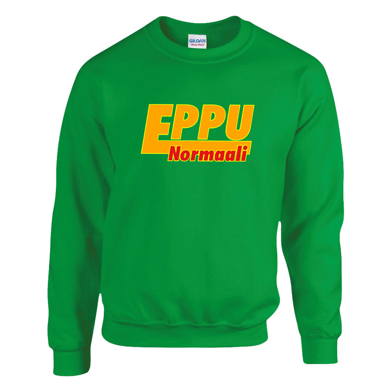 Eppu Normaali, Retro Logo, Green College Sweater – Backstage Rock Shop