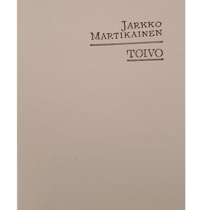Jarkko Martikainen, Toivo, Special Edition Digibook CD