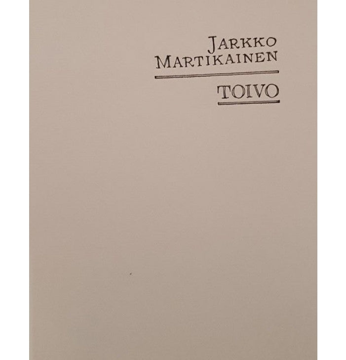 Jarkko Martikainen, Toivo, Special Edition Digibook CD