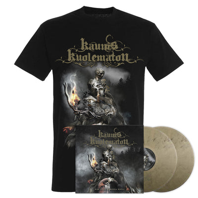 Kaunis Kuolematon, Kun Valo Minussa Kuoli, Gold / Black Marbled 2LP Vinyl + T-Shirt, Bundle