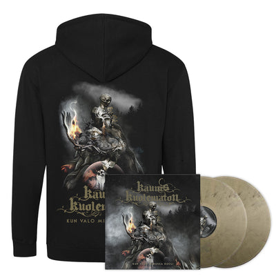 Kaunis Kuolematon, Kun Valo Minussa Kuoli, Gold / Black Marbled 2LP Vinyl + Zip Hoodie, Bundle