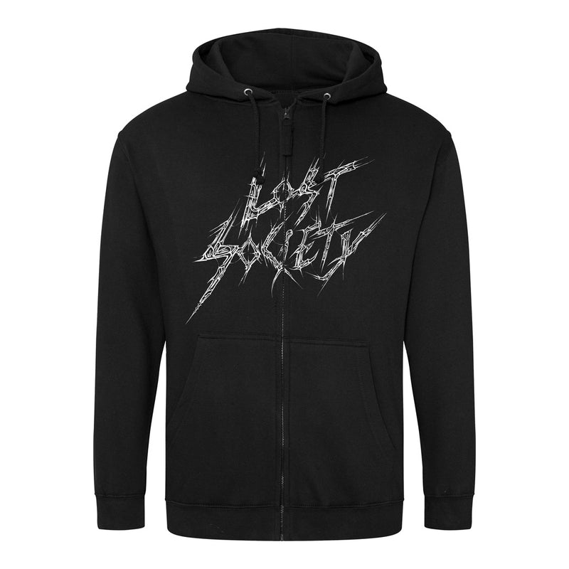 Lost Society, White Ritual Logo, Zip Hoodie