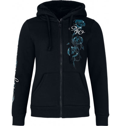 Nightwish, Rose, Women's Lined Zip Hoodie