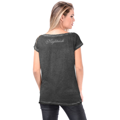 Nightwish, Stone Angel, Oil Dye Anthracite Women's T-Shirt