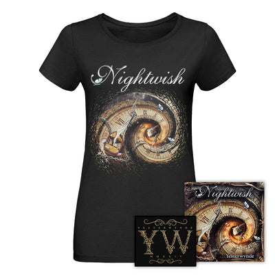 Nightwish, Yesterwynde, Jewel Case CD + Women's T-Shirt + Patch, Bundle