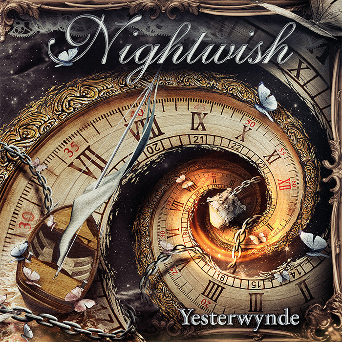 Nightwish, Yesterwynde, White With Blue Splatter 2LP Vinyl + Patch