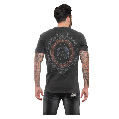 Nightwish, Yesterwynde Stamp Logo, Mineral Black T-Shirt