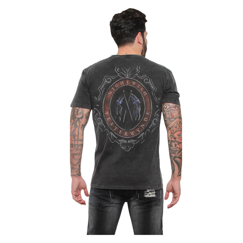 Nightwish, Yesterwynde Stamp Logo, Mineral Black T-Shirt