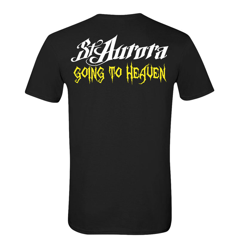 St. Aurora, Going To Heaven, Black T-Shirt
