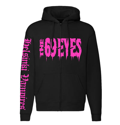 The 69 Eyes, Helsinki Vampires Pink Logo, Zip Hoodie