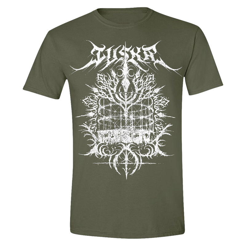 Tuska, Gasometer White, Olive Green T-Shirt