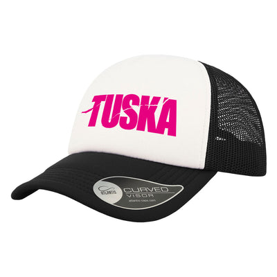 Tuska Pink Logo, White/Black Trucker Cap