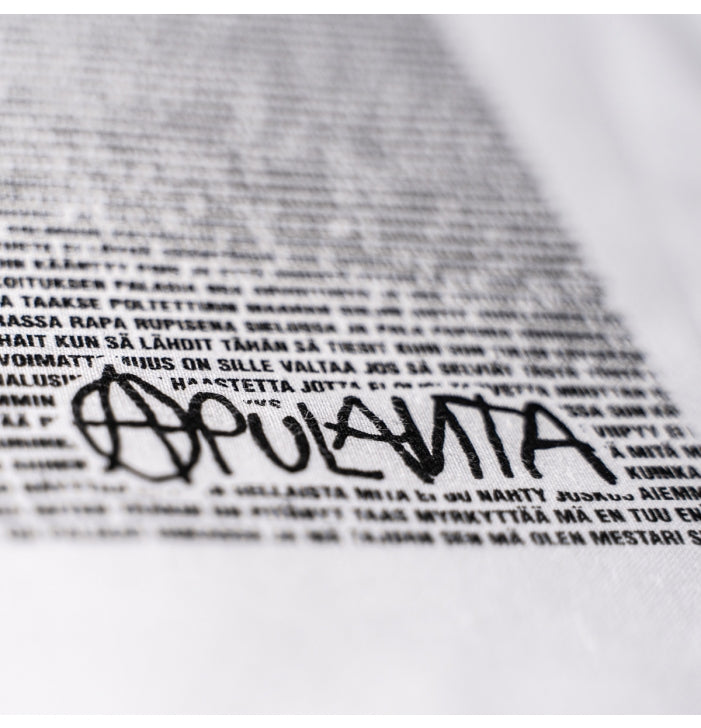 Apulanta, Lyric Print, Pillowcase
