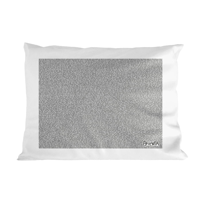 Apulanta, Lyric Print, Pillowcase