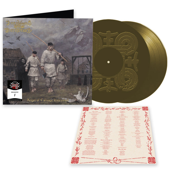 Darkwoods My Betrothed, Angel of Carnage Unleashed, Ltd Numbered Solid Gold 2LP Vinyl