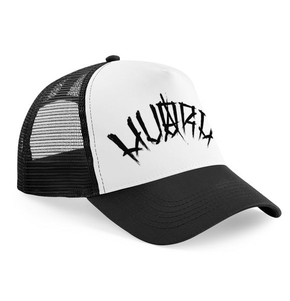 Huora, Logo, Black/White Trucker Cap
