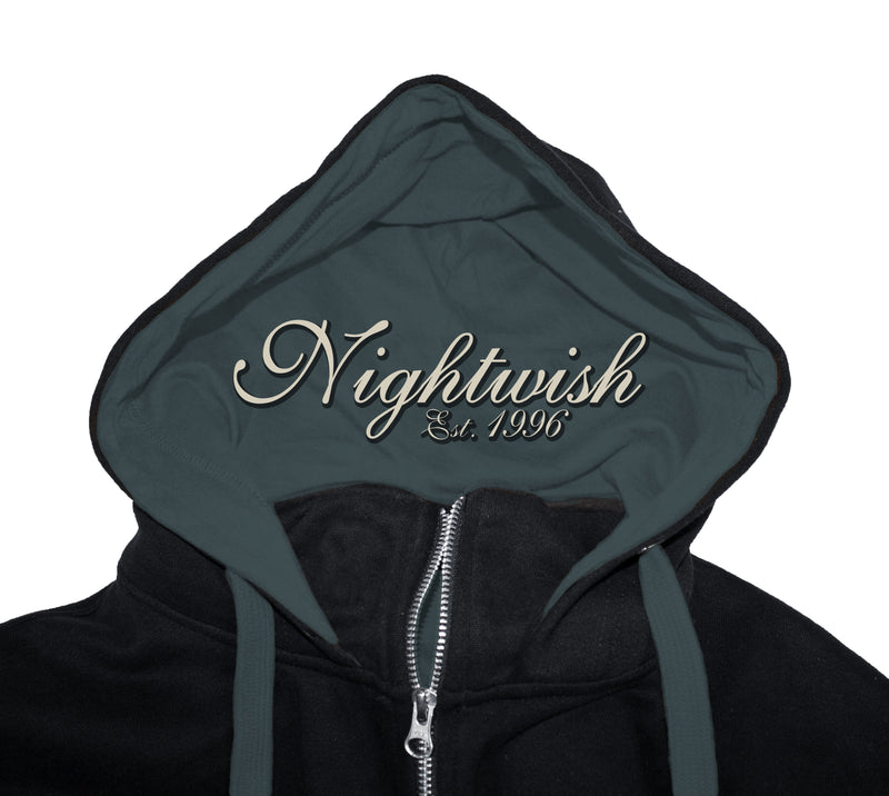 Nightwish, Est 1996, High Collar Premium Zip Hoodie