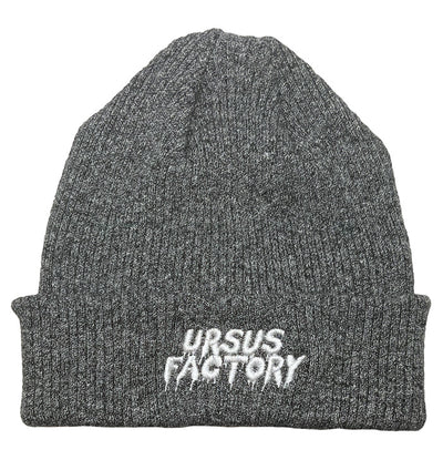 Ursus Factory, Logo, Grey Cuffed Beanie