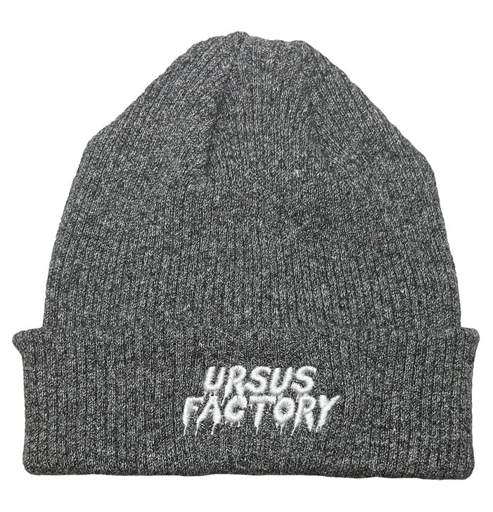 Ursus Factory, Logo, Grey Cuffed Beanie
